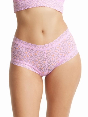 Cross Dyed Leopard Boyshort Rose Petal/ Orange
