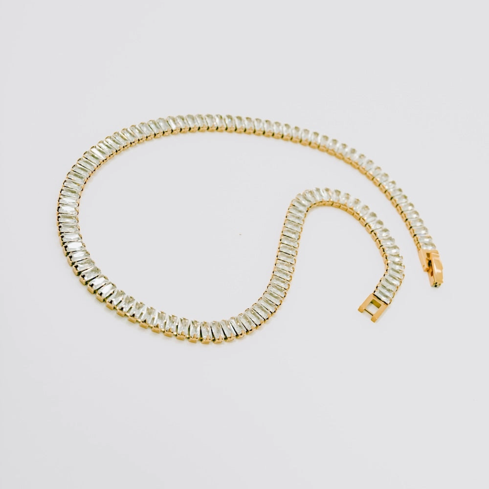 Dazed In Diamonds Choker Necklace - WATERPROOF