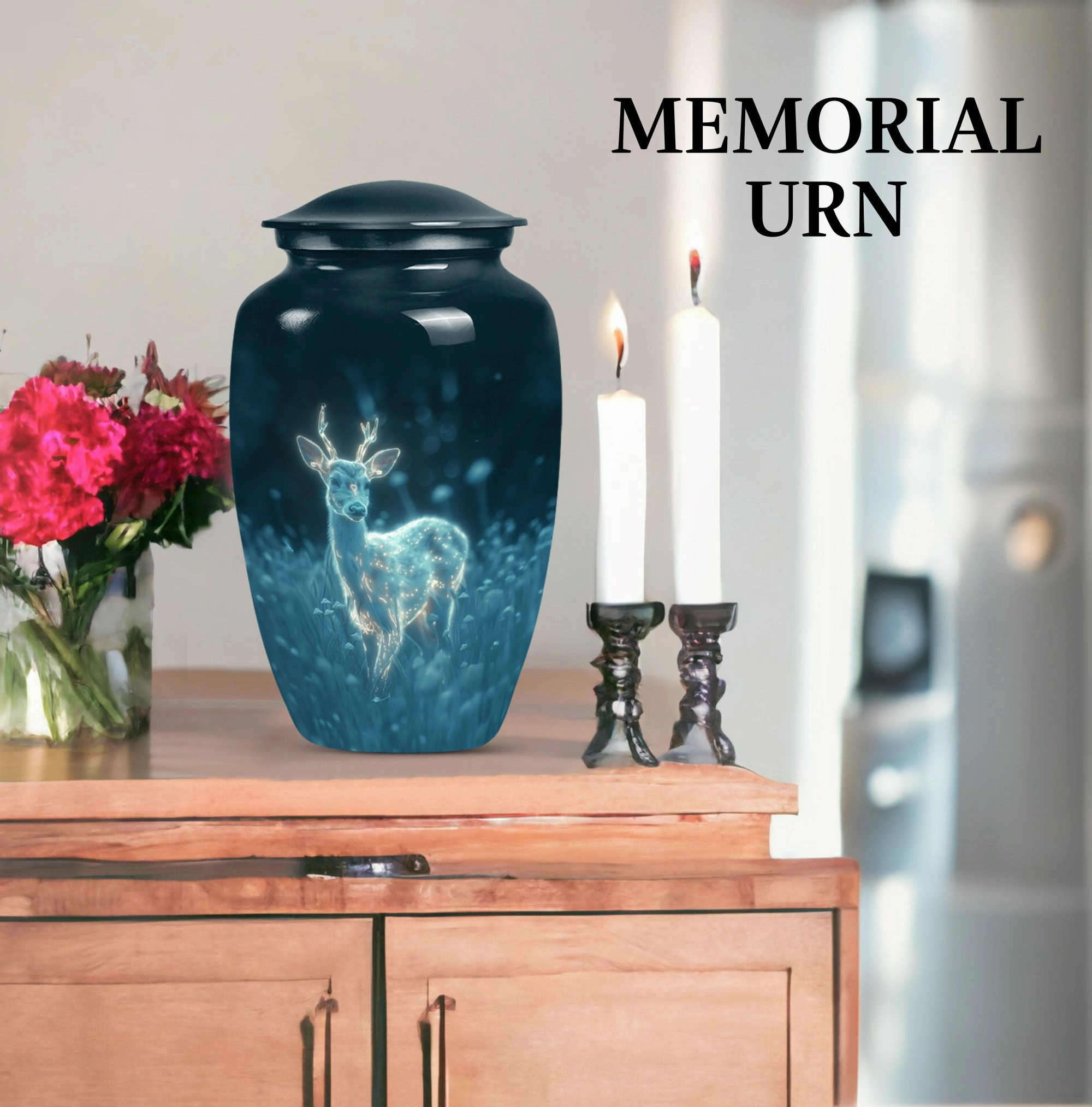 Deer Cremation Urn - Comforting Shelter for Cremated Ashes