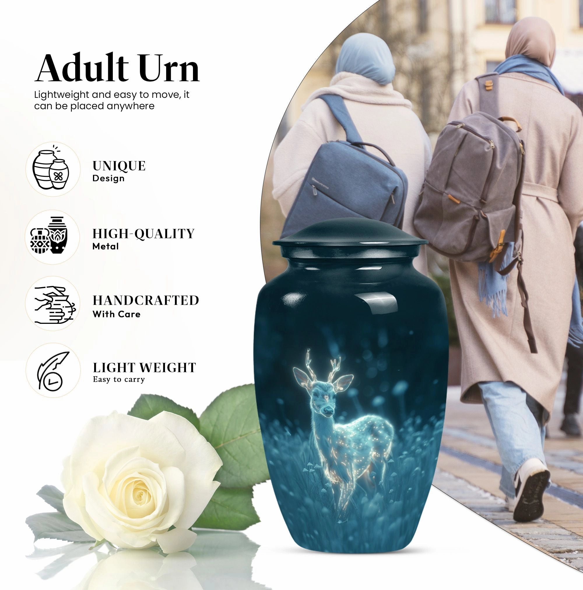 Deer Cremation Urn - Comforting Shelter for Cremated Ashes