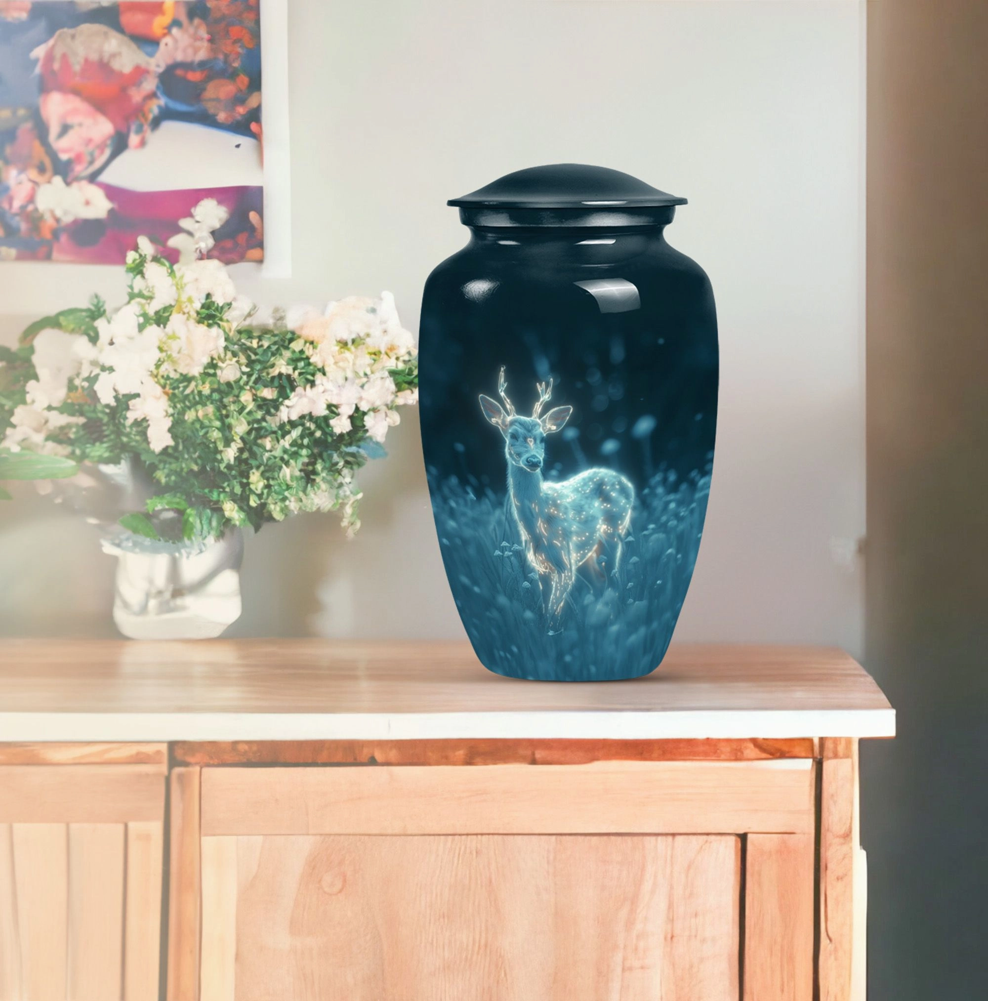 Deer Cremation Urn - Comforting Shelter for Cremated Ashes