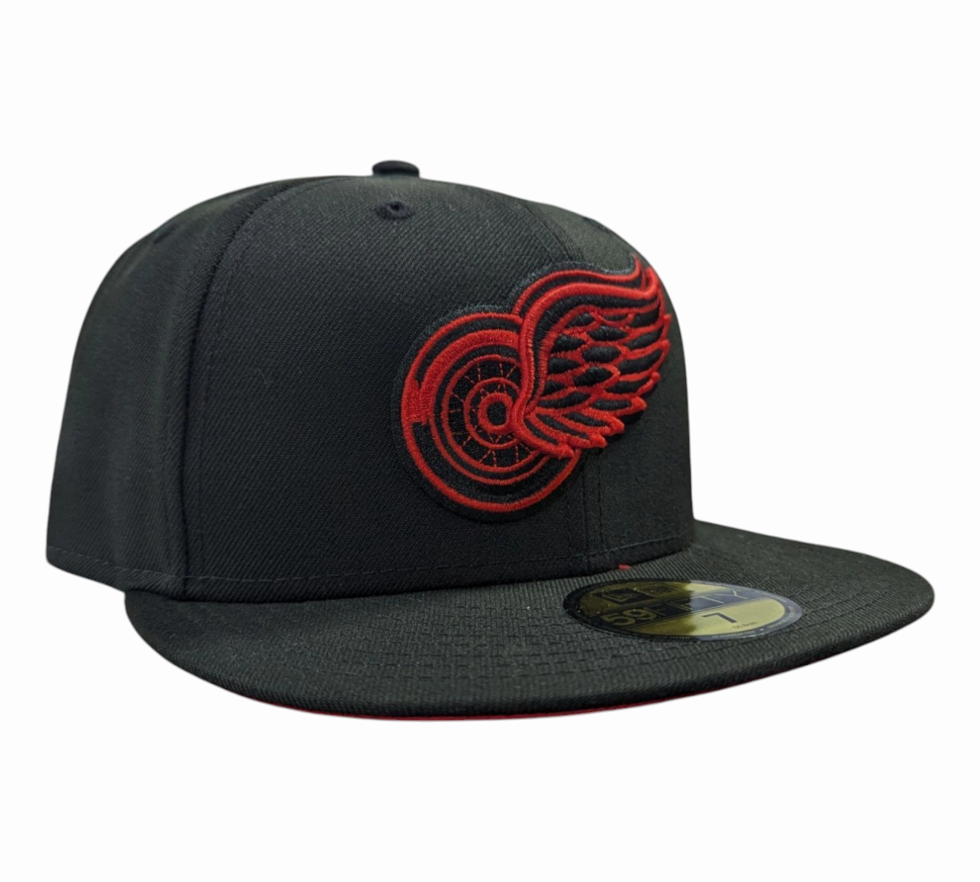 Detroit Red Wings New Era Black 59FIFTY Fitted Hat