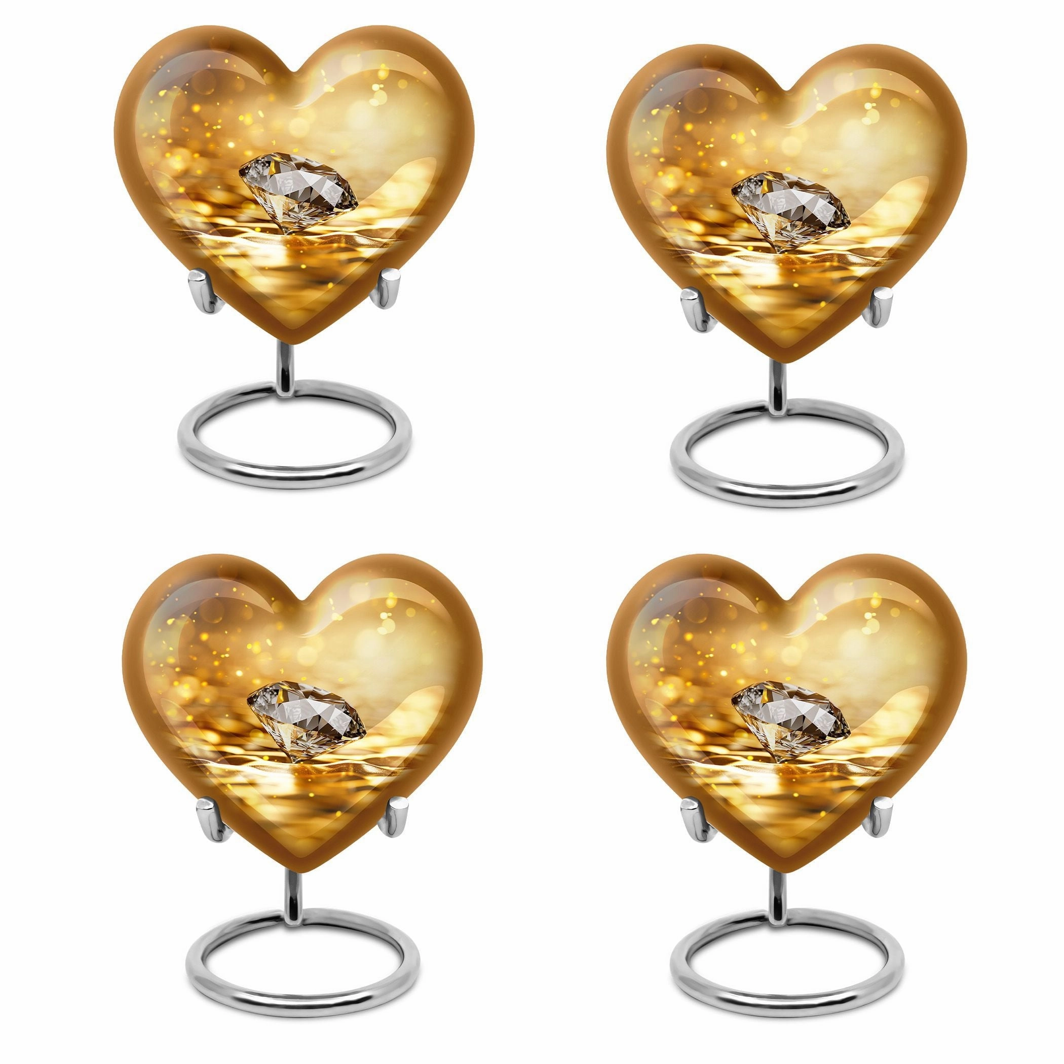 Diamond Cremation Tribute: Memorial Urn for Men in Abstract Theme