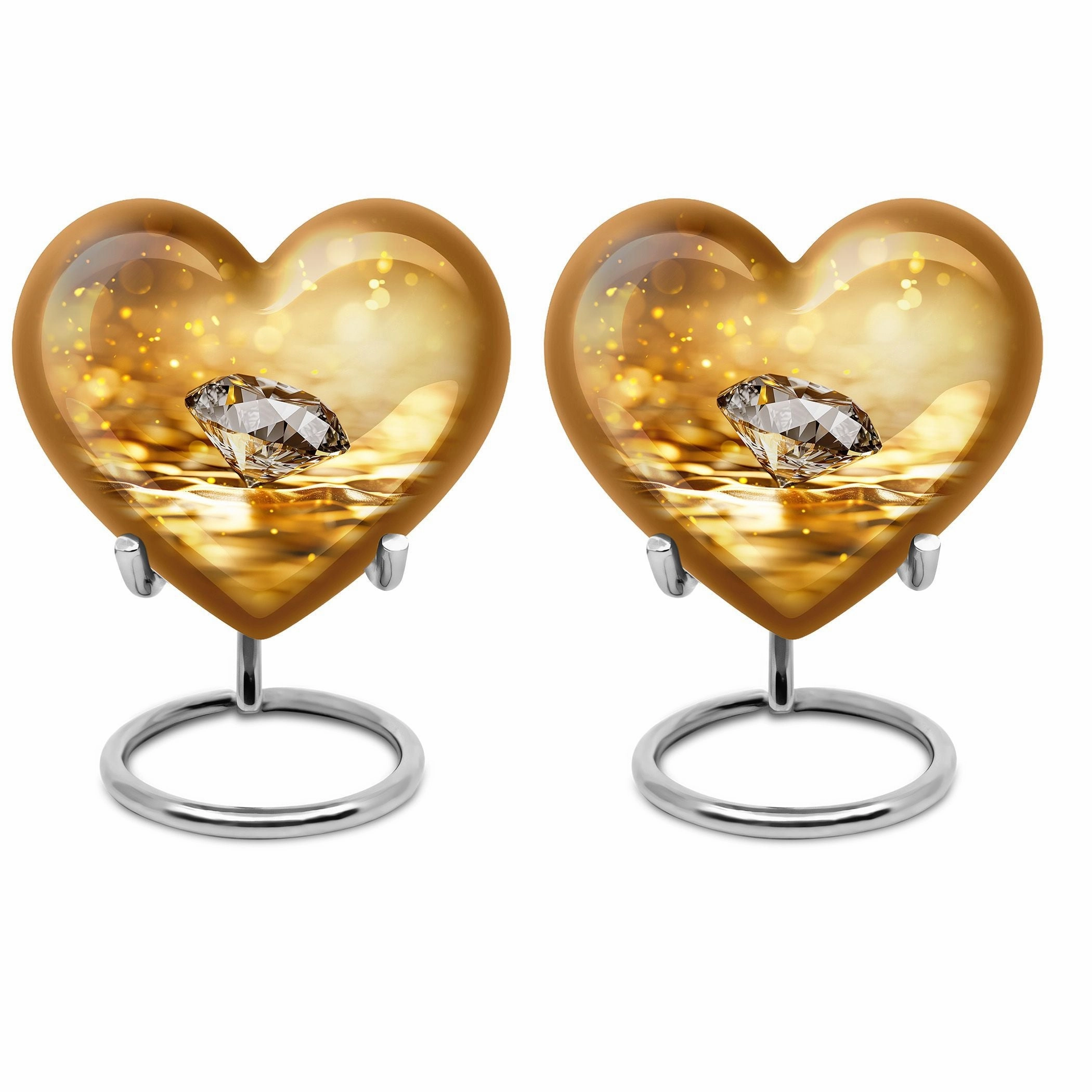 Diamond Cremation Tribute: Memorial Urn for Men in Abstract Theme
