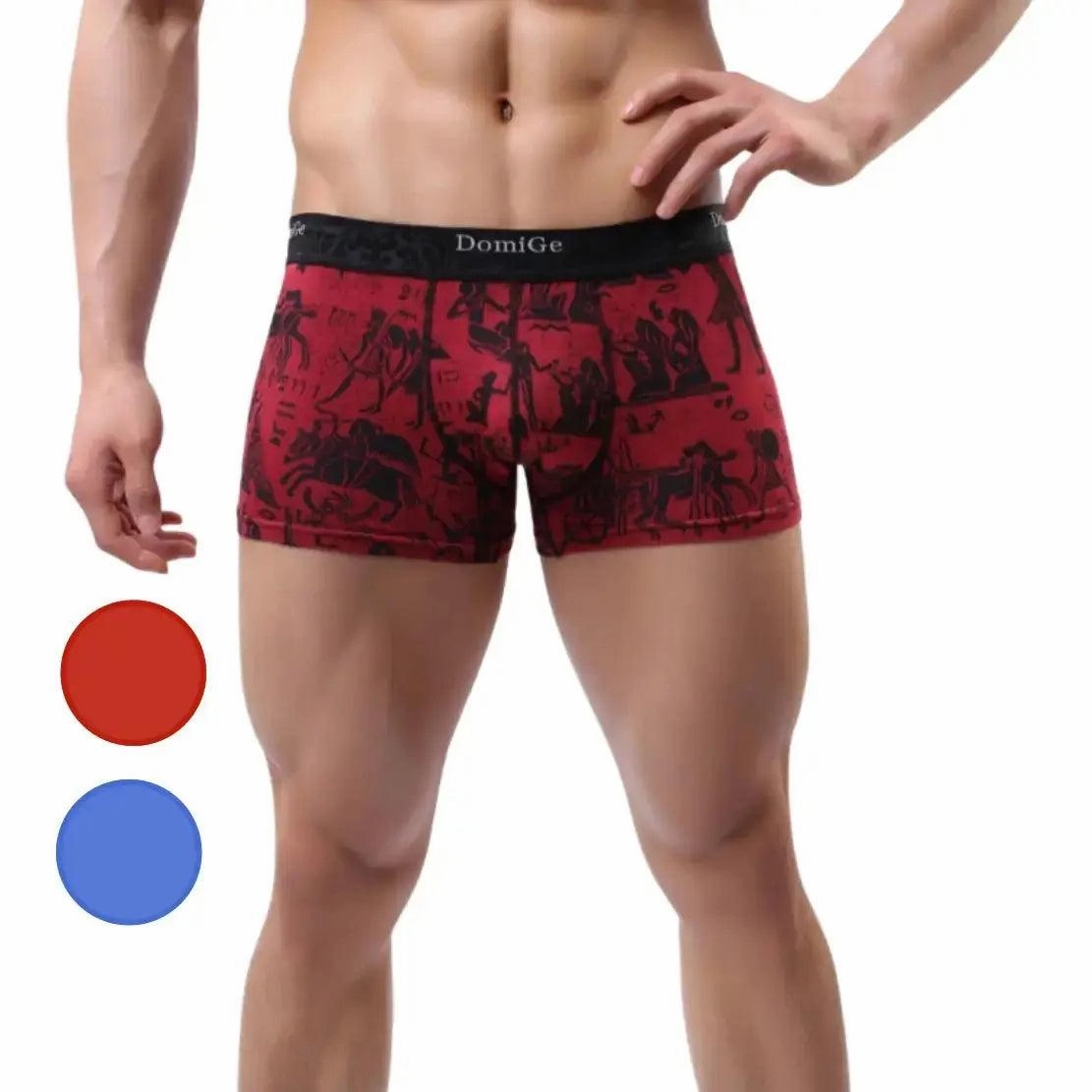 DomiGe Bamboo Fiber Mid-Rise Trunks with Moisture-Wicking Male Underwear