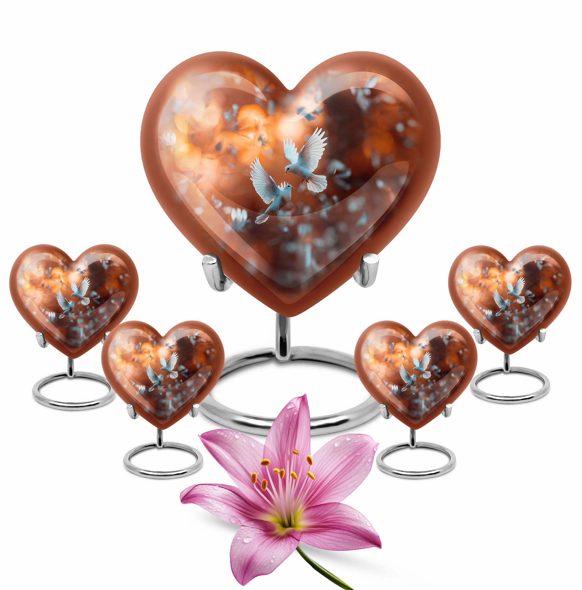 Dove Urn - Cherished Dad Cremation Memorial urn for Remembrance