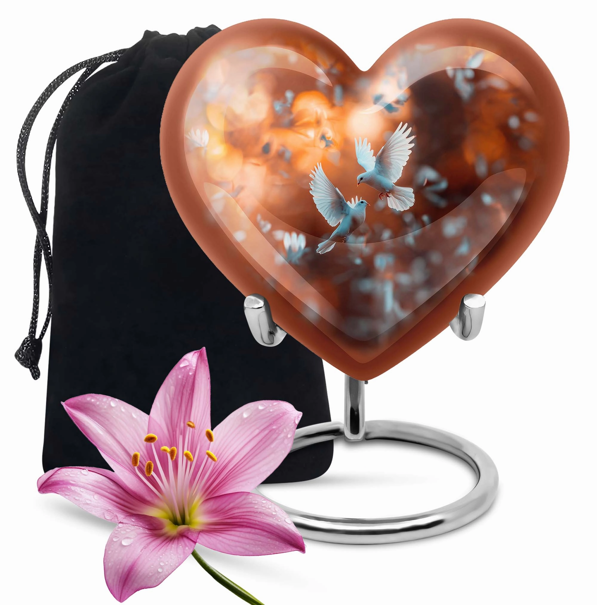 Dove Urn - Cherished Dad Cremation Memorial urn for Remembrance