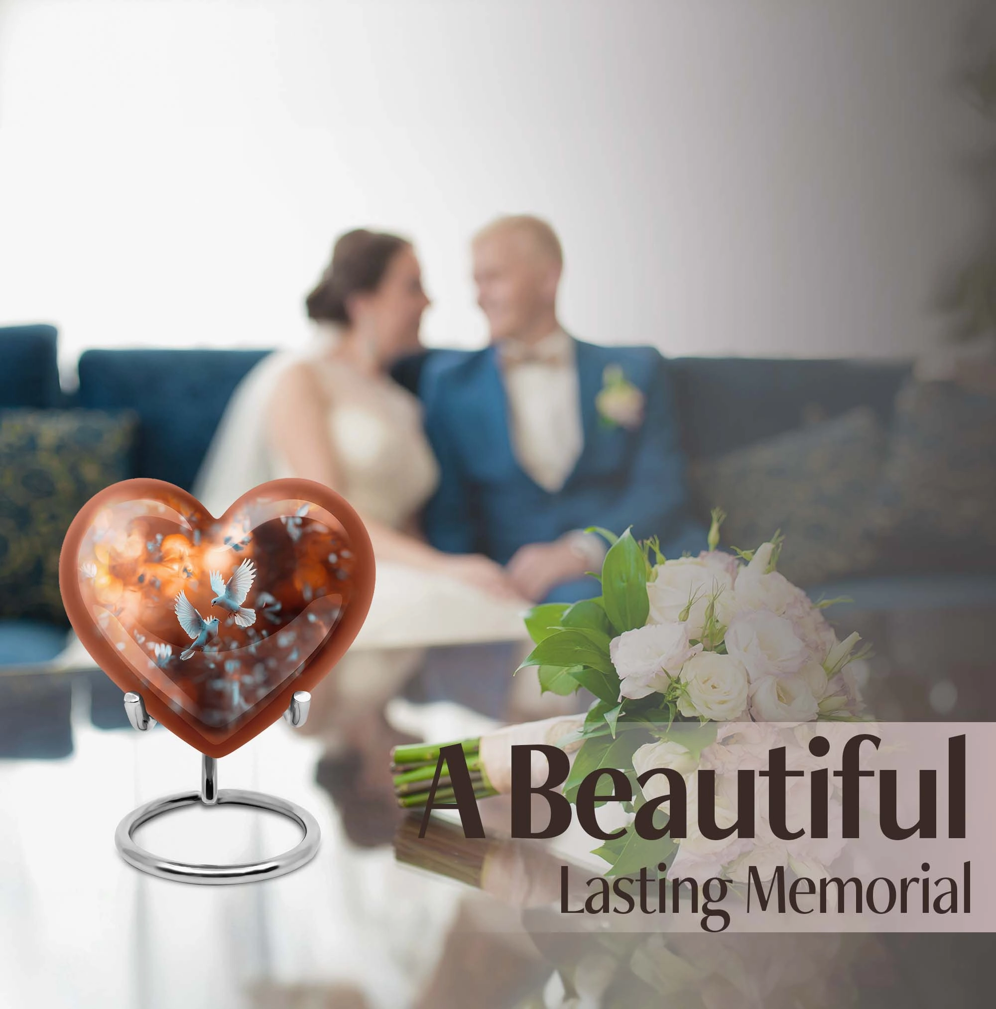 Dove Urn - Cherished Dad Cremation Memorial urn for Remembrance