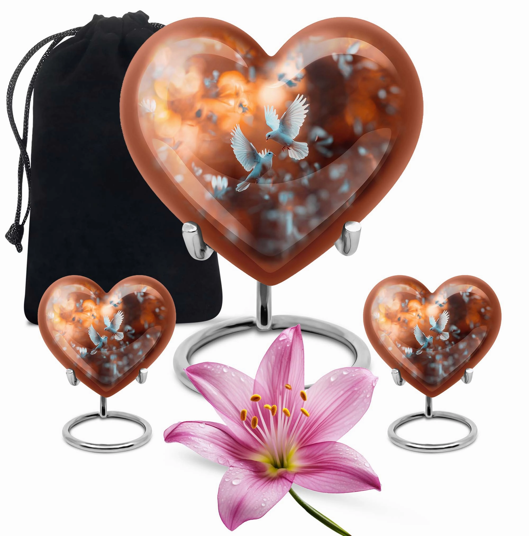 Dove Urn - Cherished Dad Cremation Memorial urn for Remembrance