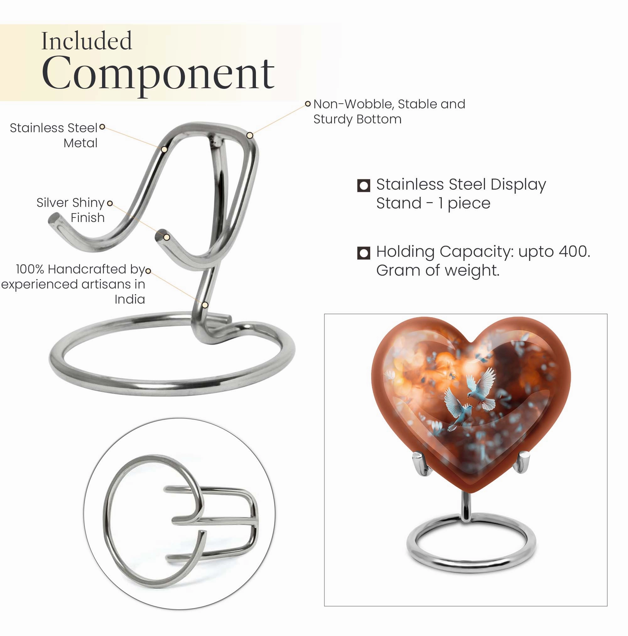 Dove Urn - Cherished Dad Cremation Memorial urn for Remembrance