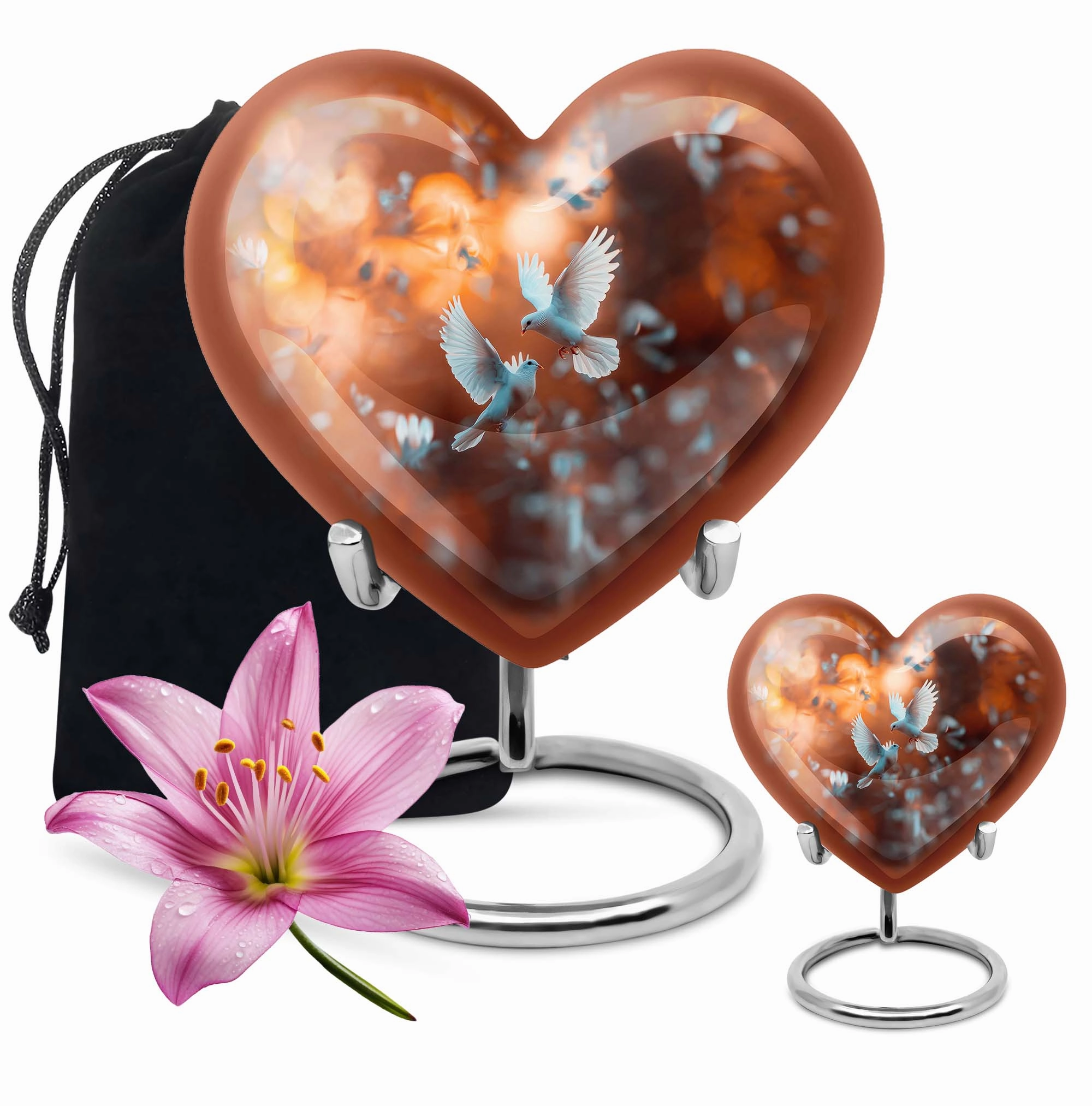 Dove Urn - Cherished Dad Cremation Memorial urn for Remembrance