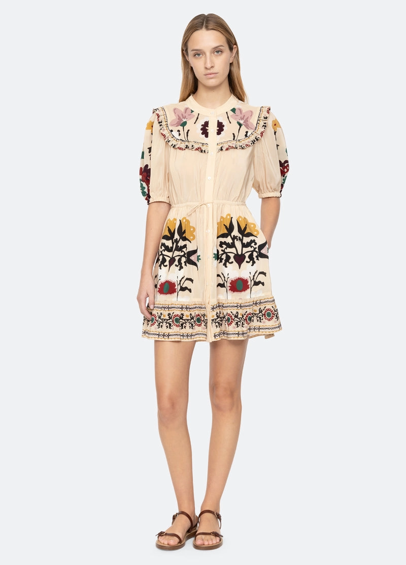 Dress Cassia Ss Dress Ss25-030 Cream