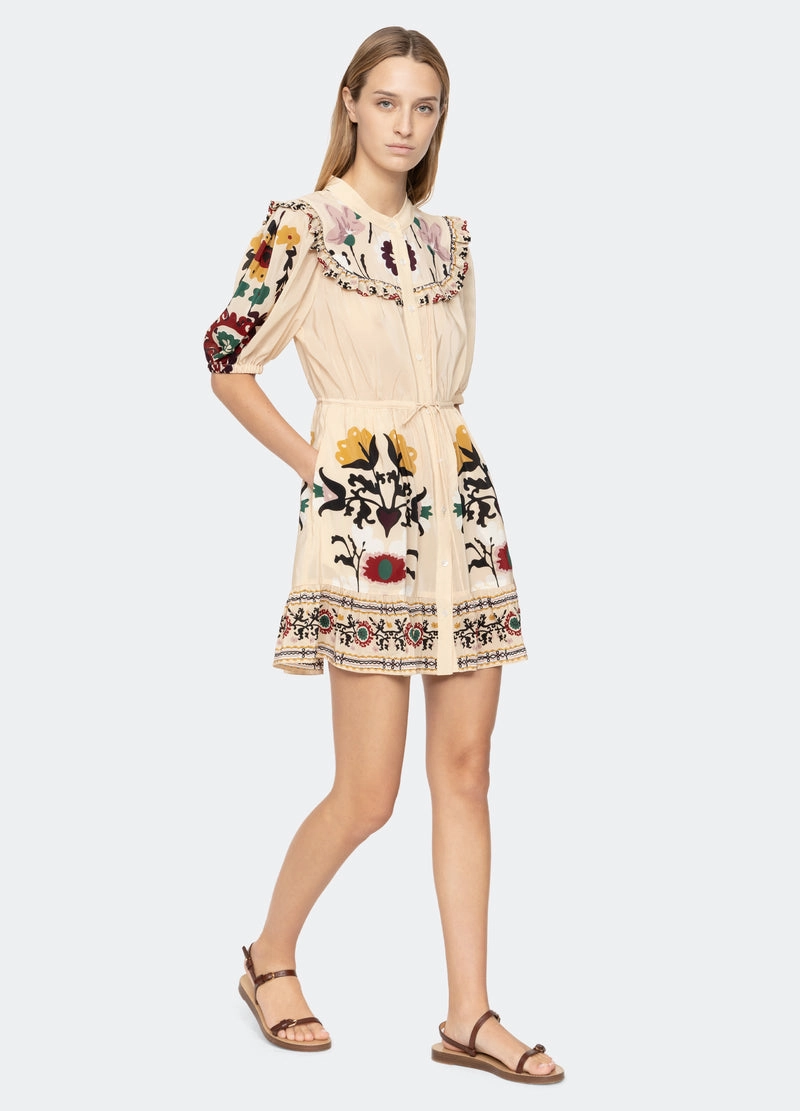 Dress Cassia Ss Dress Ss25-030 Cream
