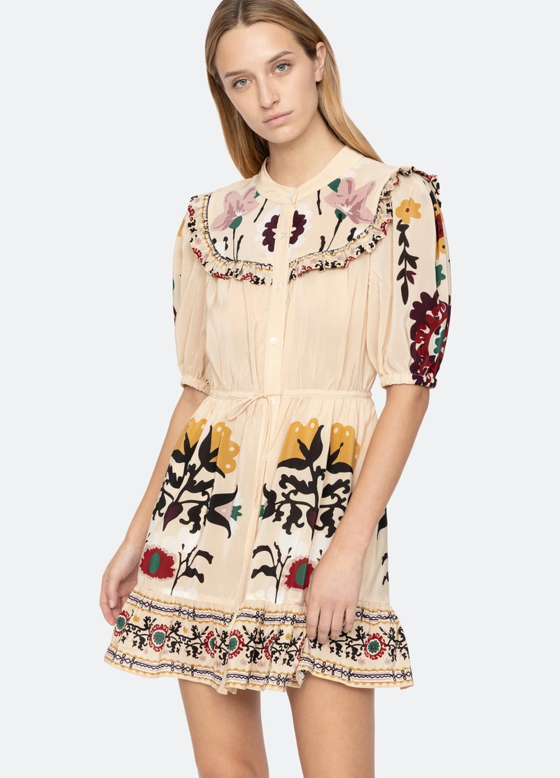Dress Cassia Ss Dress Ss25-030 Cream