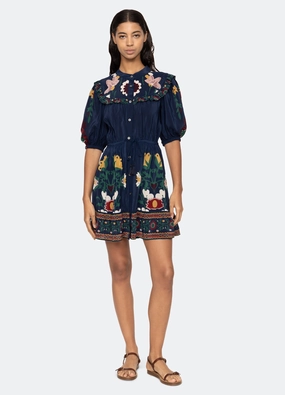 Dress Cassia Ss Dress Ss25-030 Navy