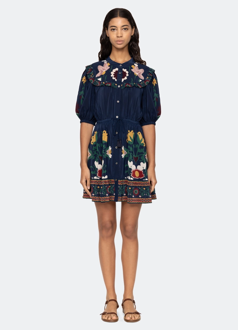 Dress Cassia Ss Dress Ss25-030 Navy