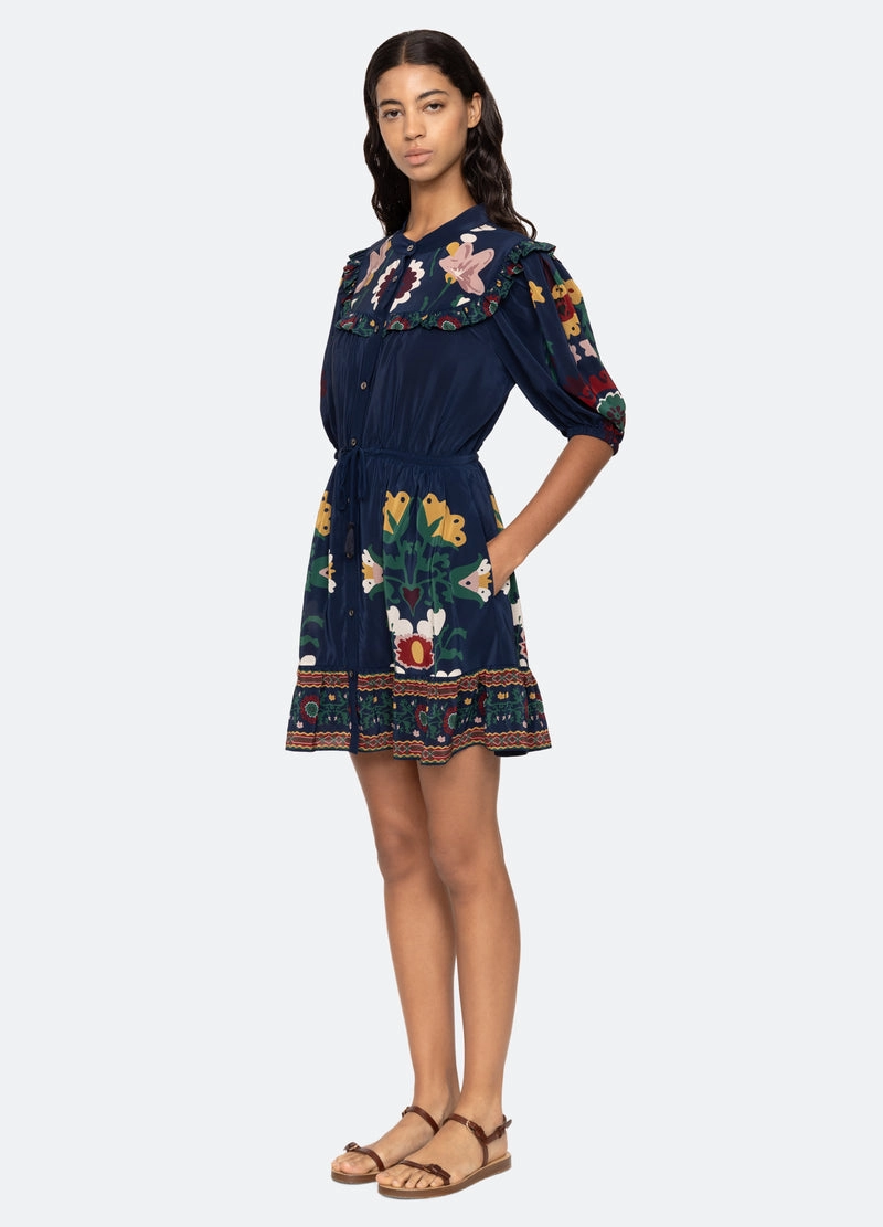 Dress Cassia Ss Dress Ss25-030 Navy