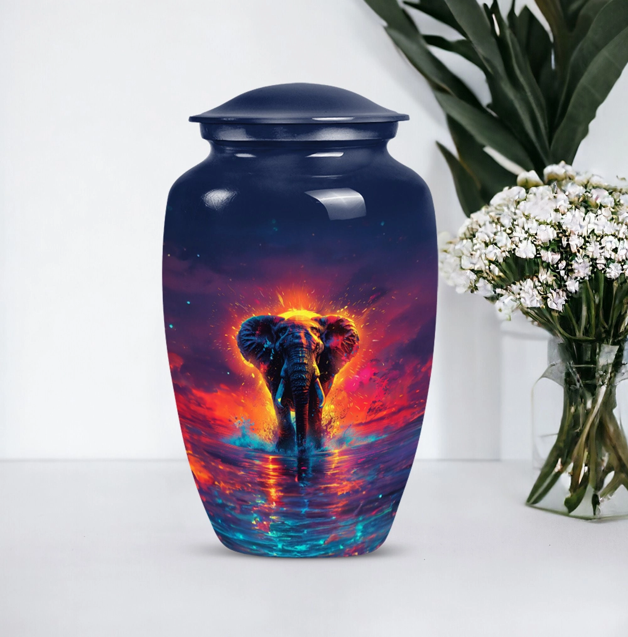 Elephant Commemorative Cremation Urn for Male