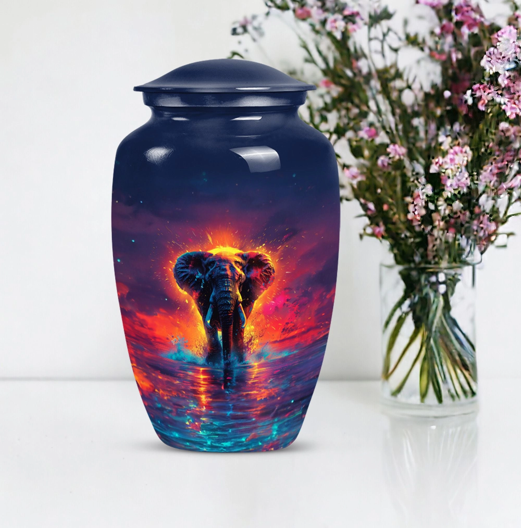 Elephant Commemorative Cremation Urn for Male