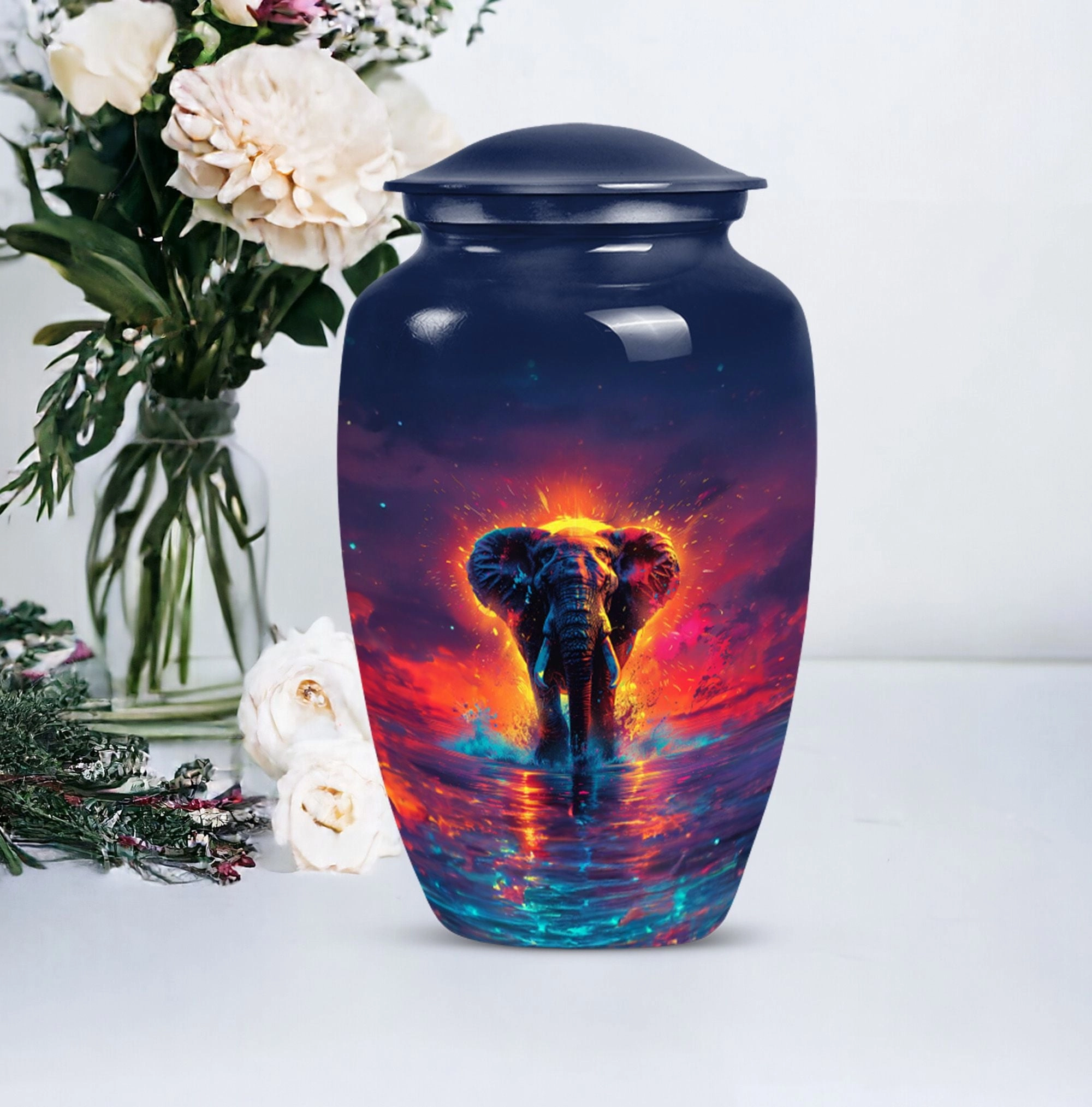 Elephant Commemorative Cremation Urn for Male
