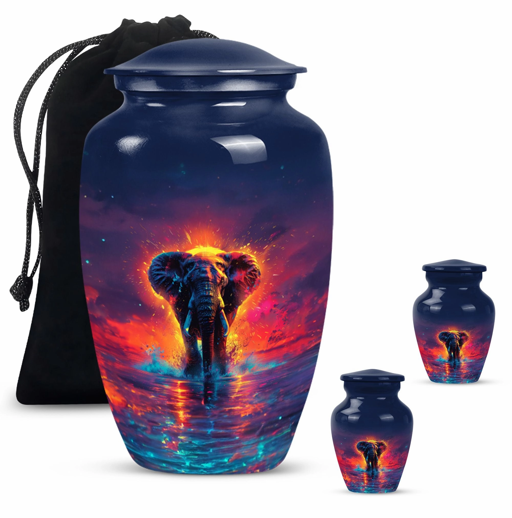 Elephant Commemorative Cremation Urn for Male
