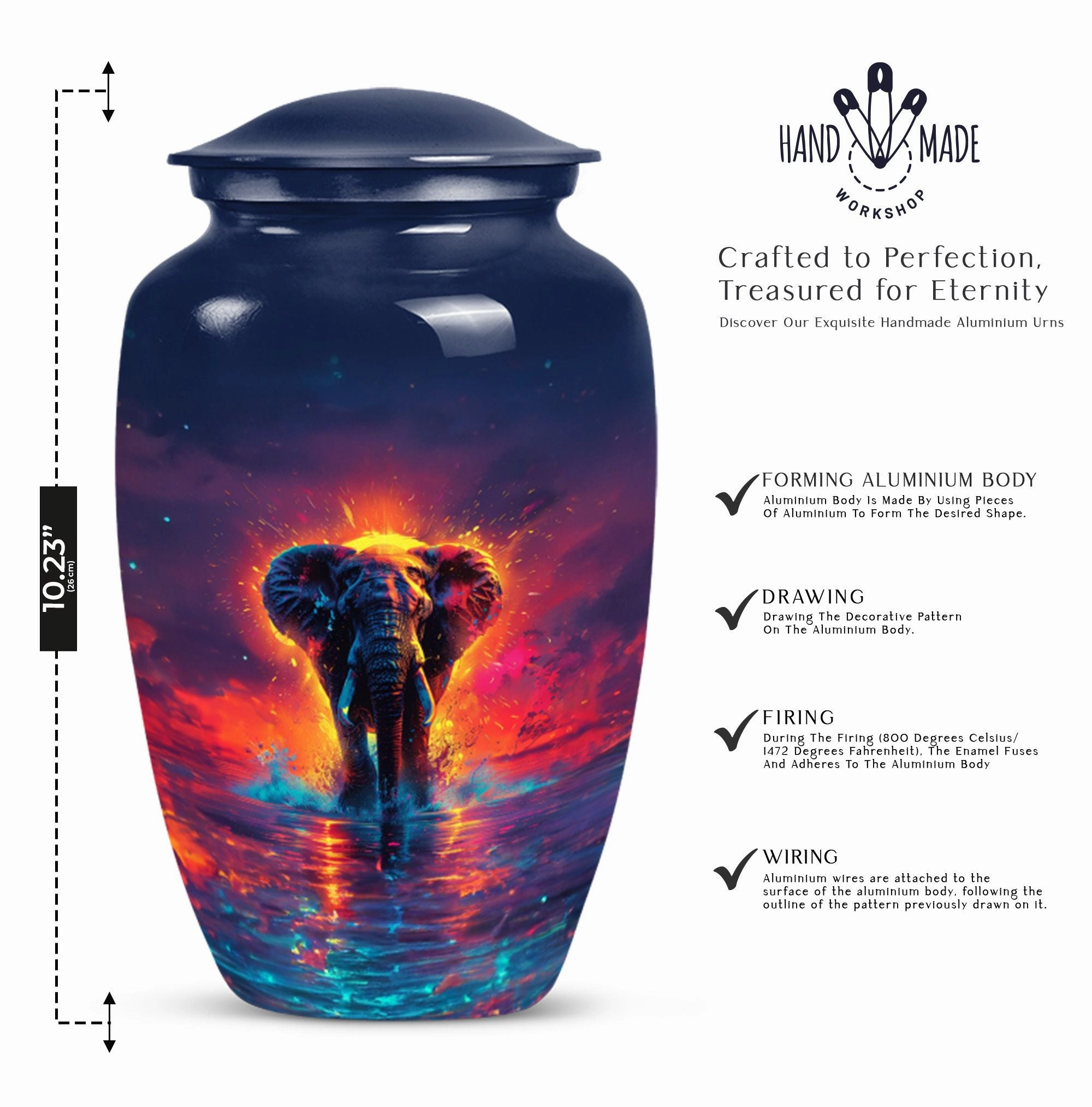 Elephant Commemorative Cremation Urn for Male