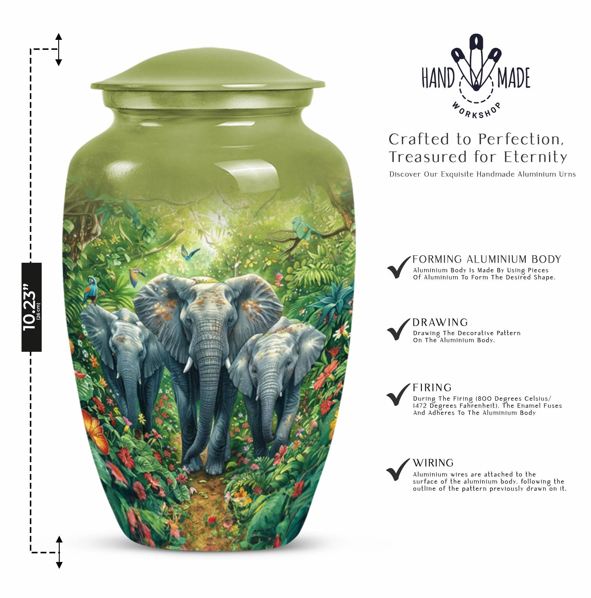 Elephant Keepsake: Tribute Cremation Urn for an Unforgettable Dad