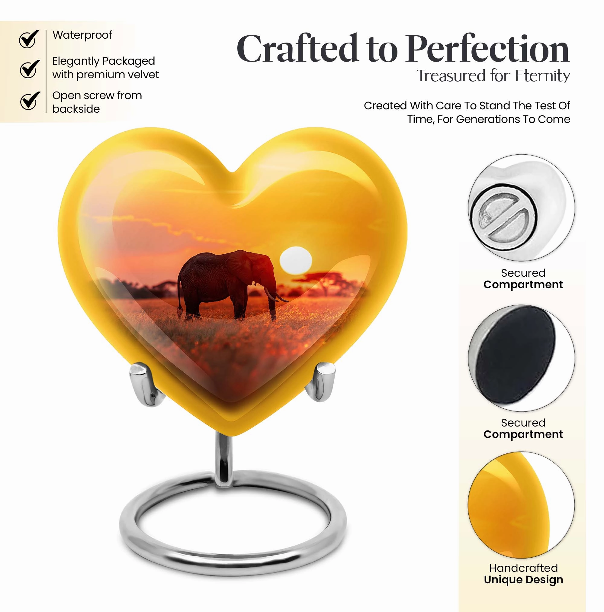 Elephant Tribute: Distinctive Memorial Urn for Men
