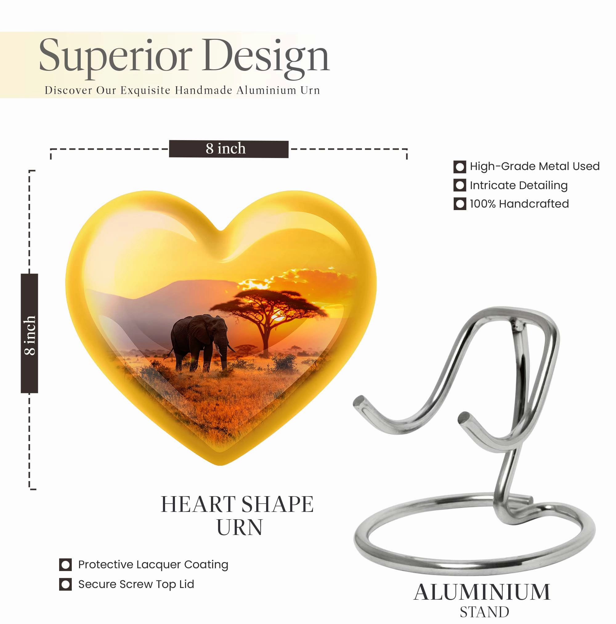 Elephant Tribute: Distinctive Memorial Urn for Men