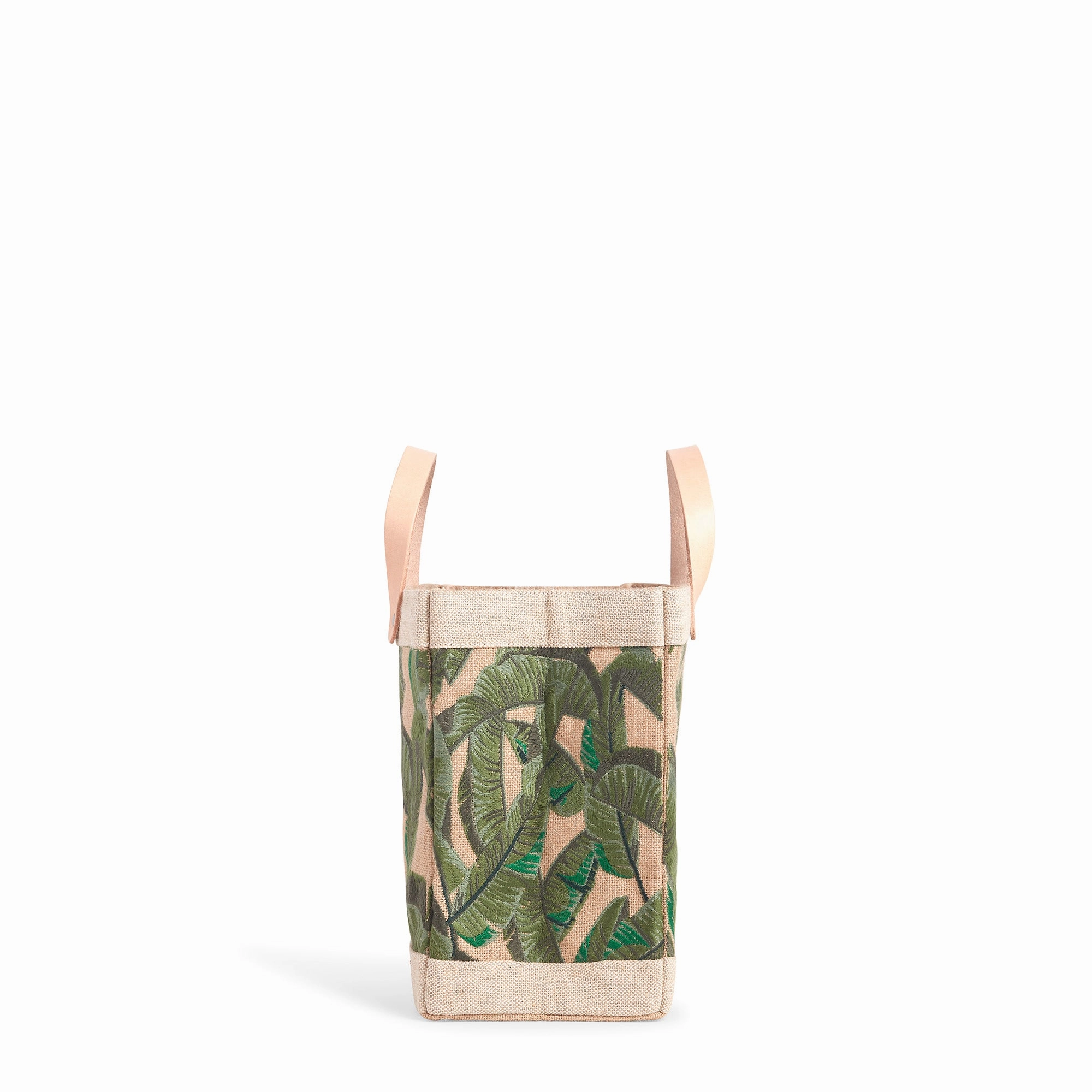 Embroidered Palm Leaf Petite Market Bag Blank