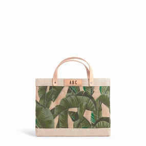 Embroidered Palm Leaf Petite Market Bag Blank