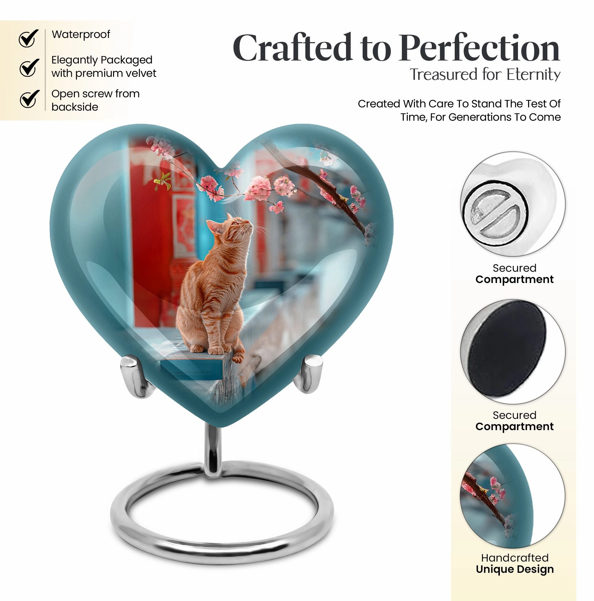 Eternal Behold: Orange Cat Inspired Cremation Urn for Adults