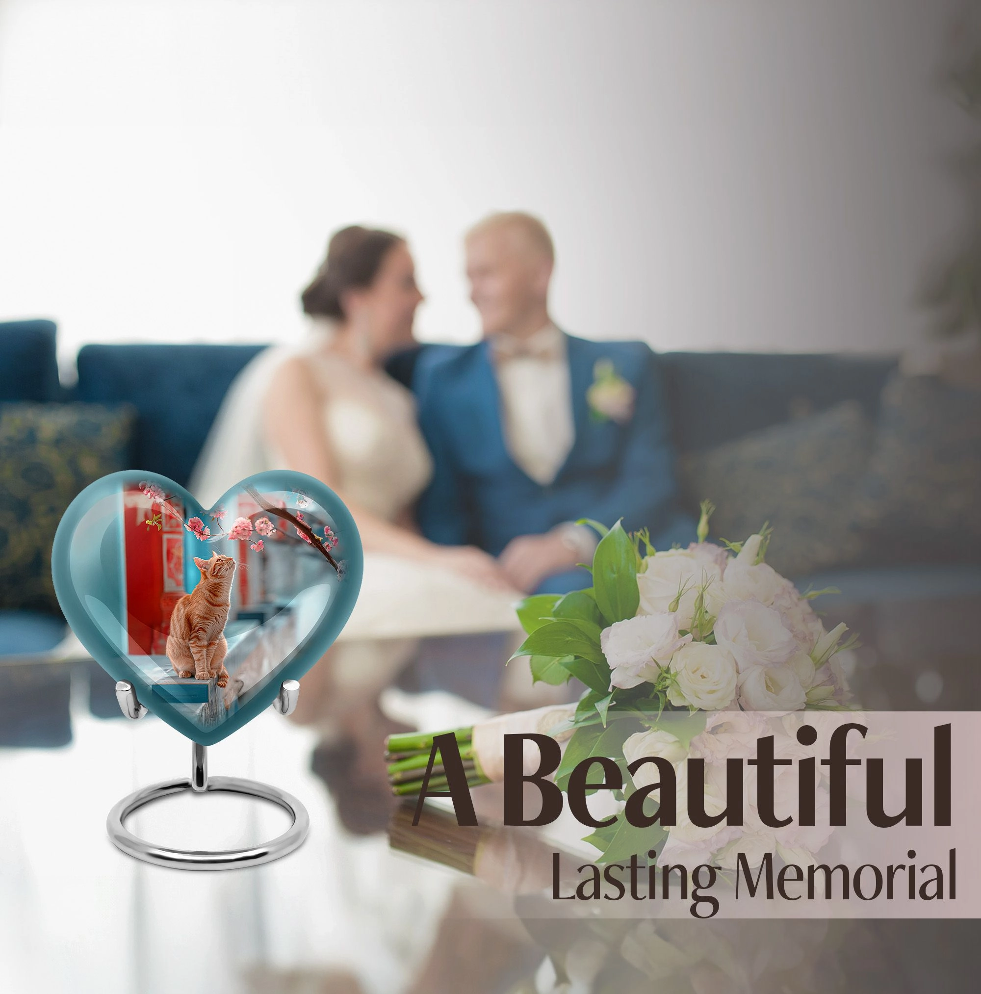 Eternal Behold: Orange Cat Inspired Cremation Urn for Adults