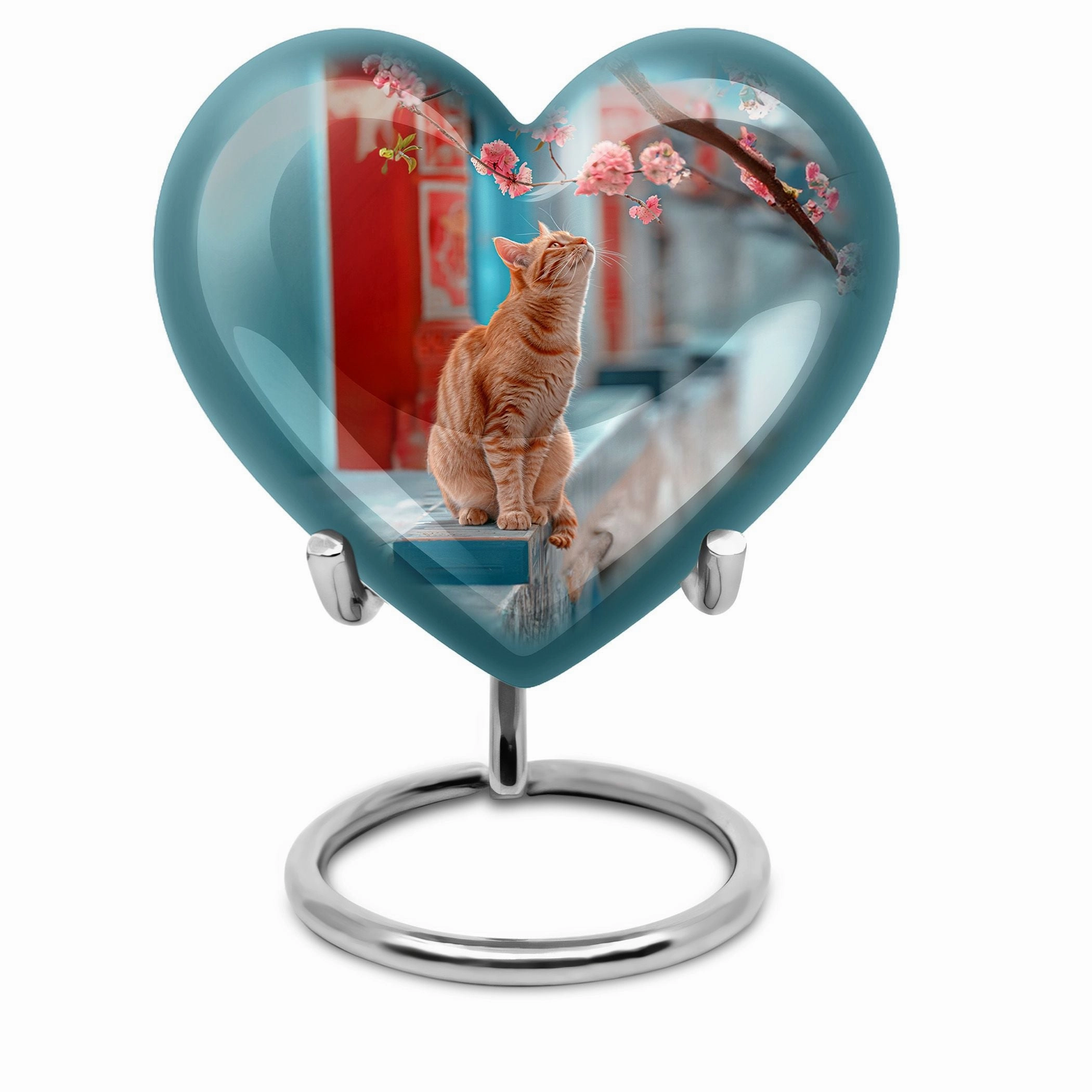 Eternal Behold: Orange Cat Inspired Cremation Urn for Adults