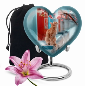 Eternal Behold: Orange Cat Inspired Cremation Urn for Adults