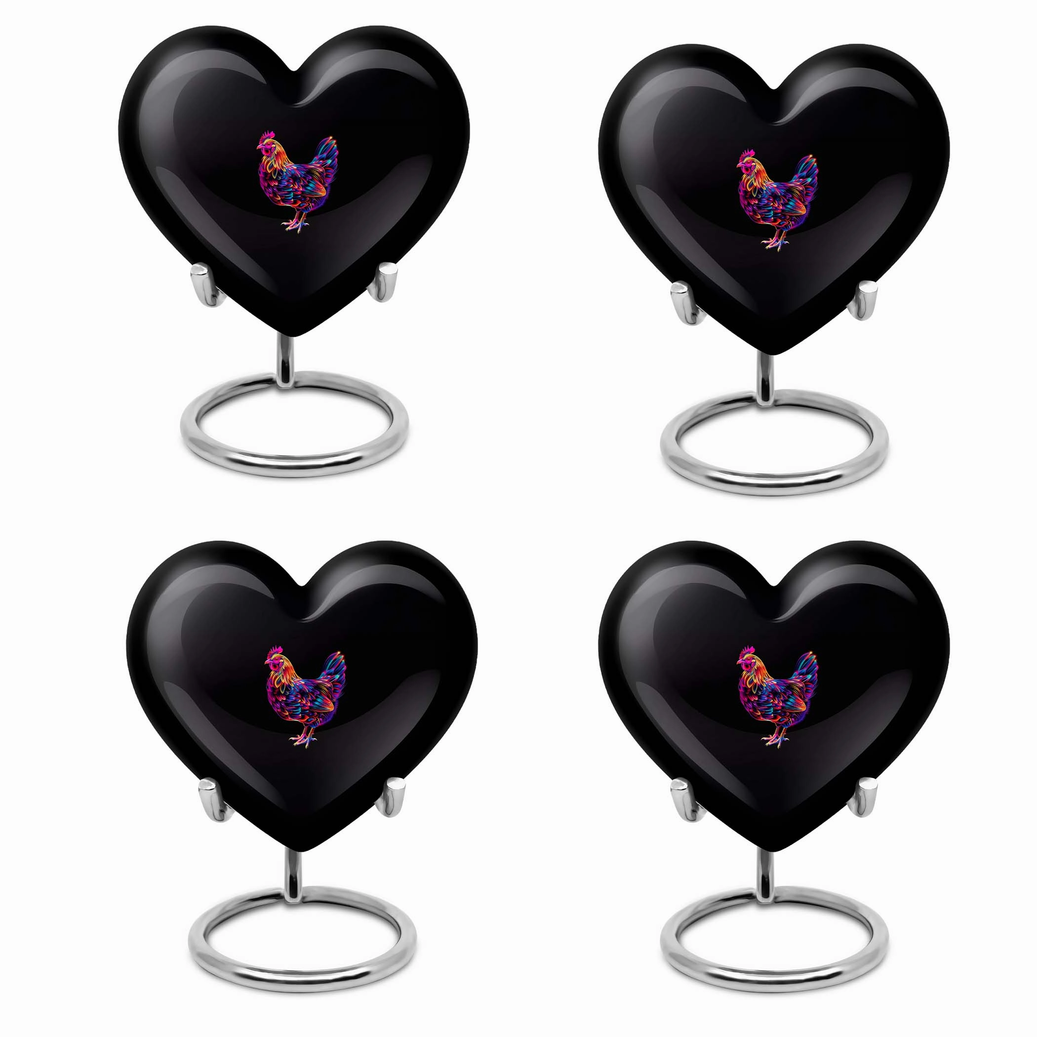Eternal Harmony Chicken Heart Engravable Memorial Urn for Ashes