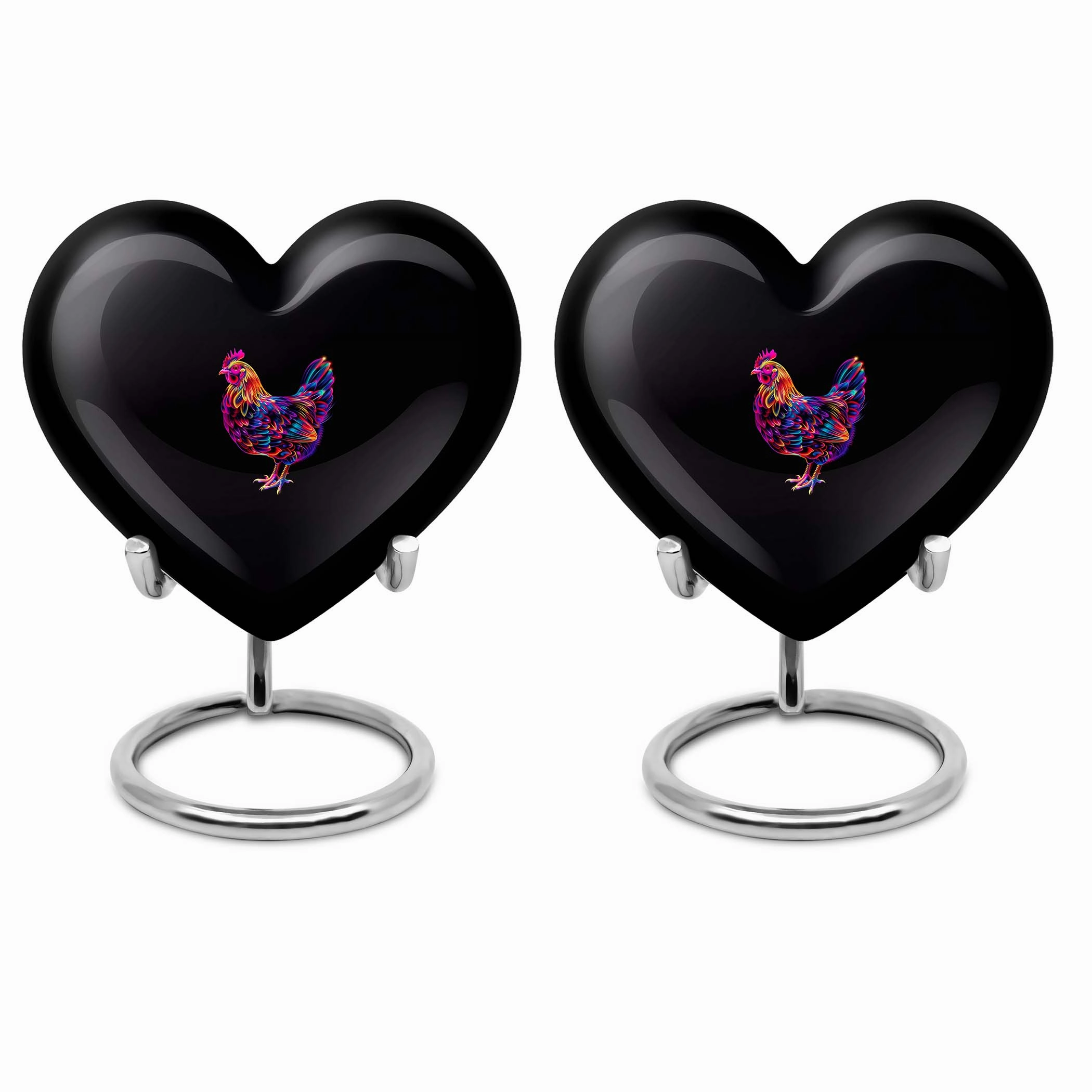 Eternal Harmony Chicken Heart Engravable Memorial Urn for Ashes