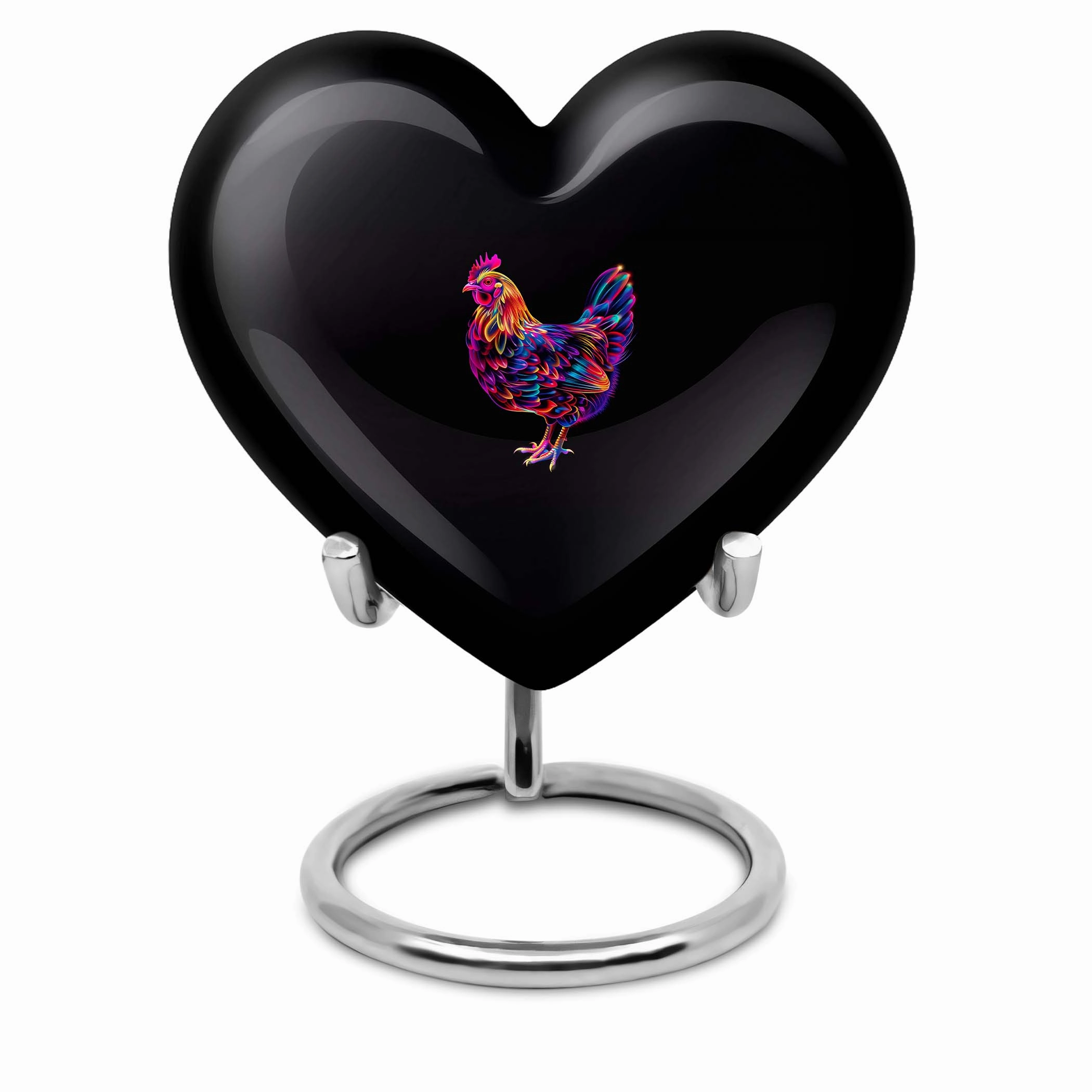 Eternal Harmony Chicken Heart Engravable Memorial Urn for Ashes