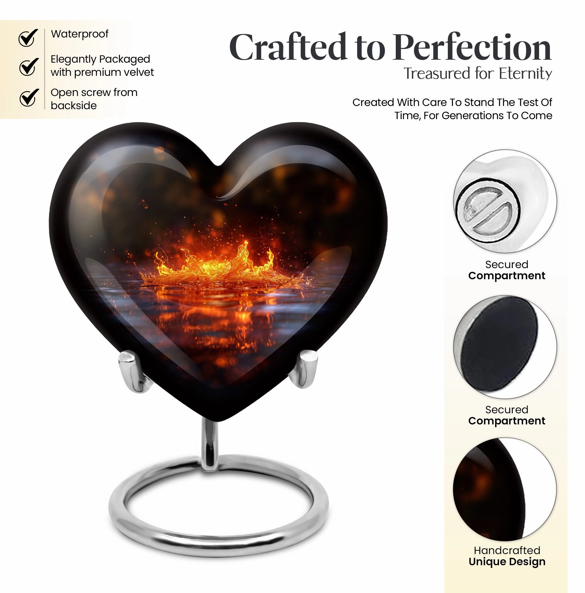 Eternal Memories Fire Urn - Ideal Burial Solution for Cremation Ashes