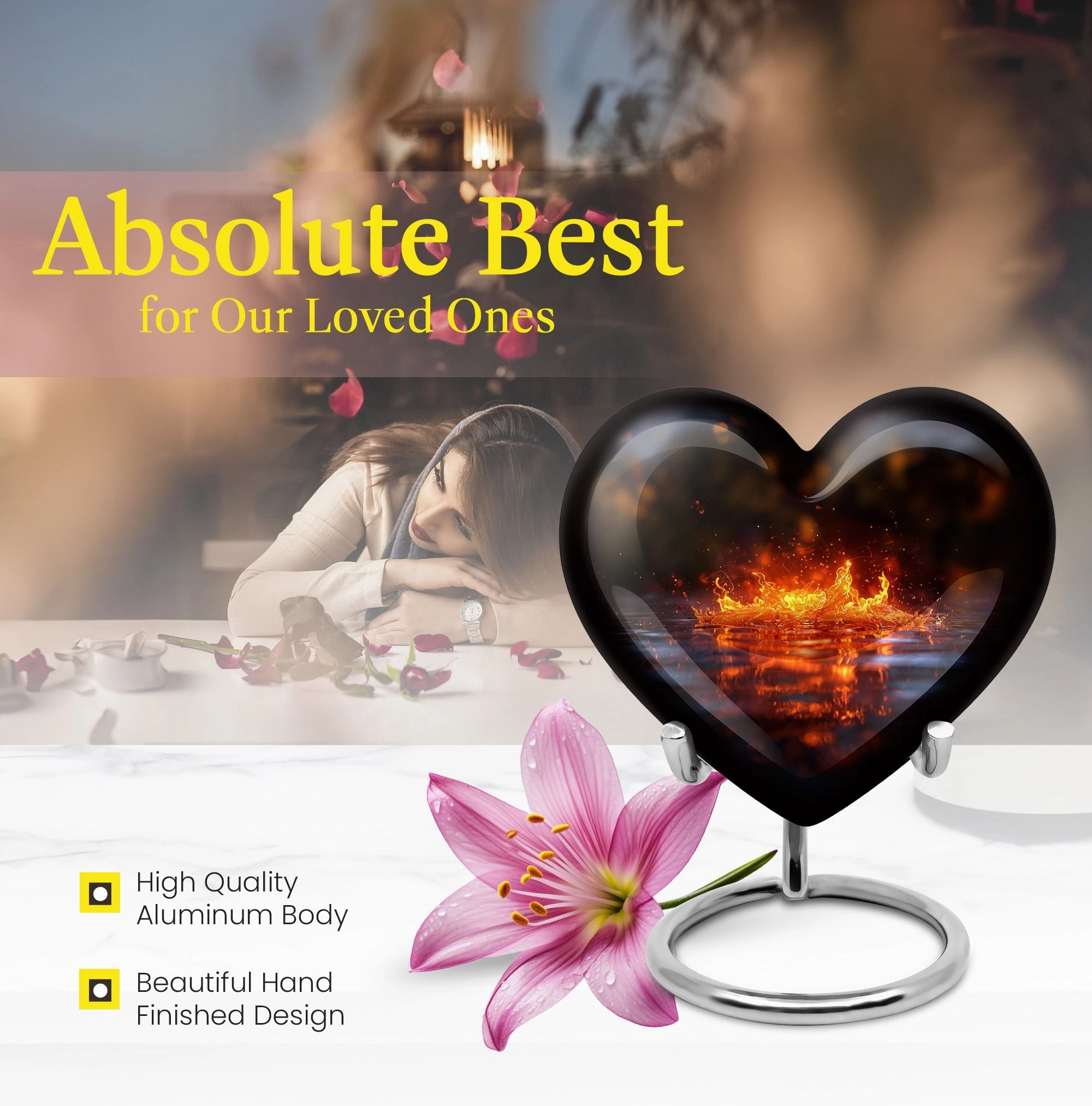 Eternal Memories Fire Urn - Ideal Burial Solution for Cremation Ashes