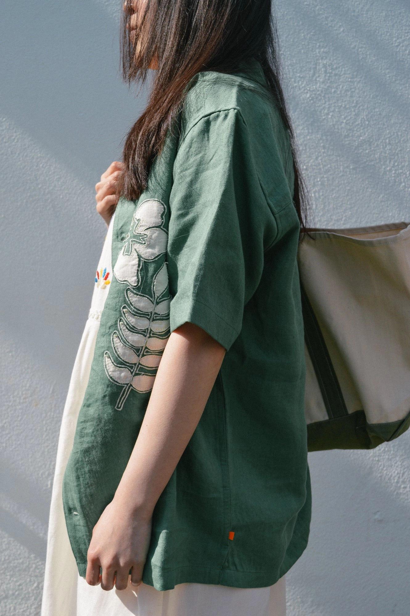 Far Afield Stachio Floral Tropical Green Shirt