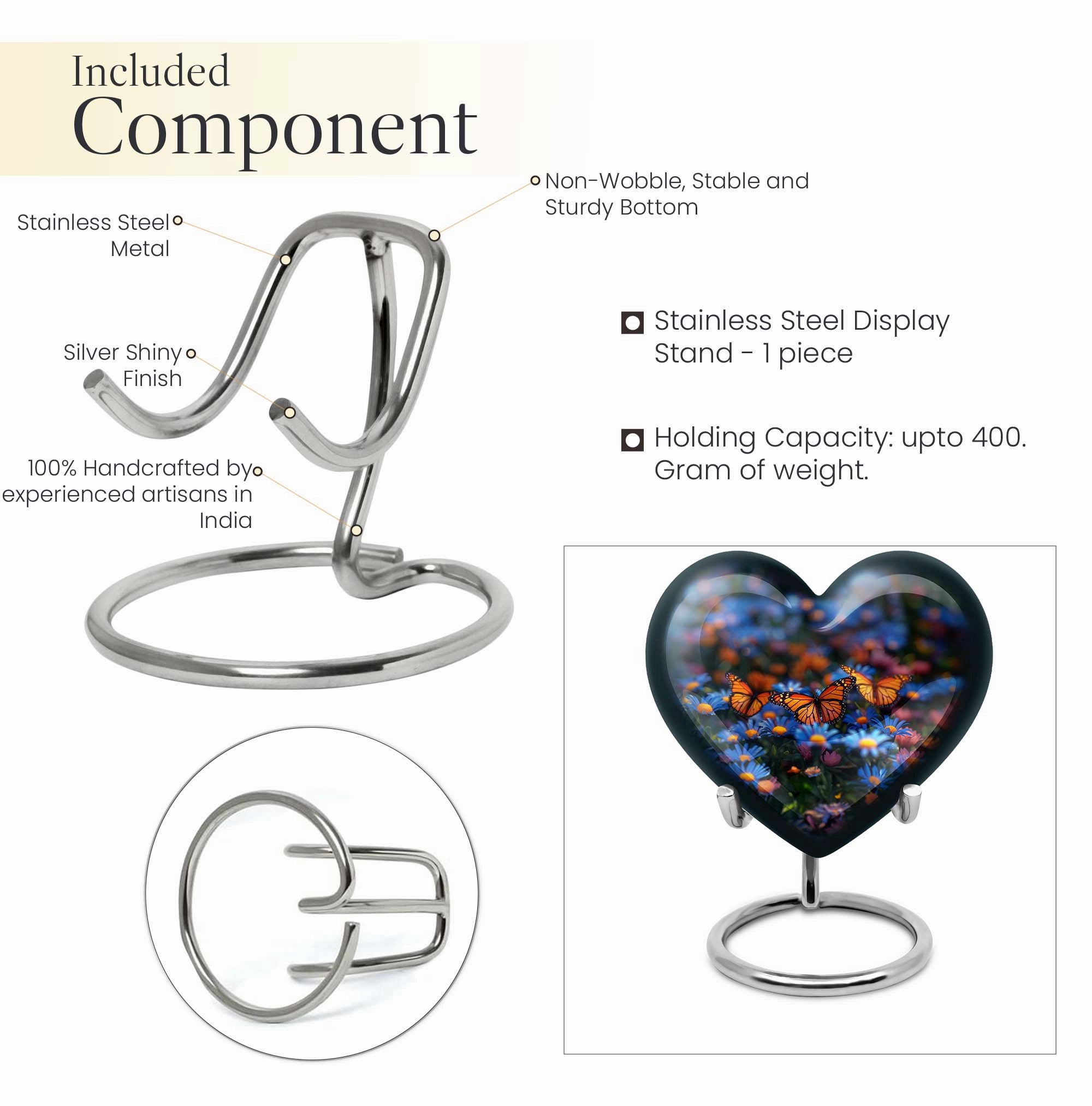 Gentle Wings- Eternity's Embrace Butterfly Memorial Urn