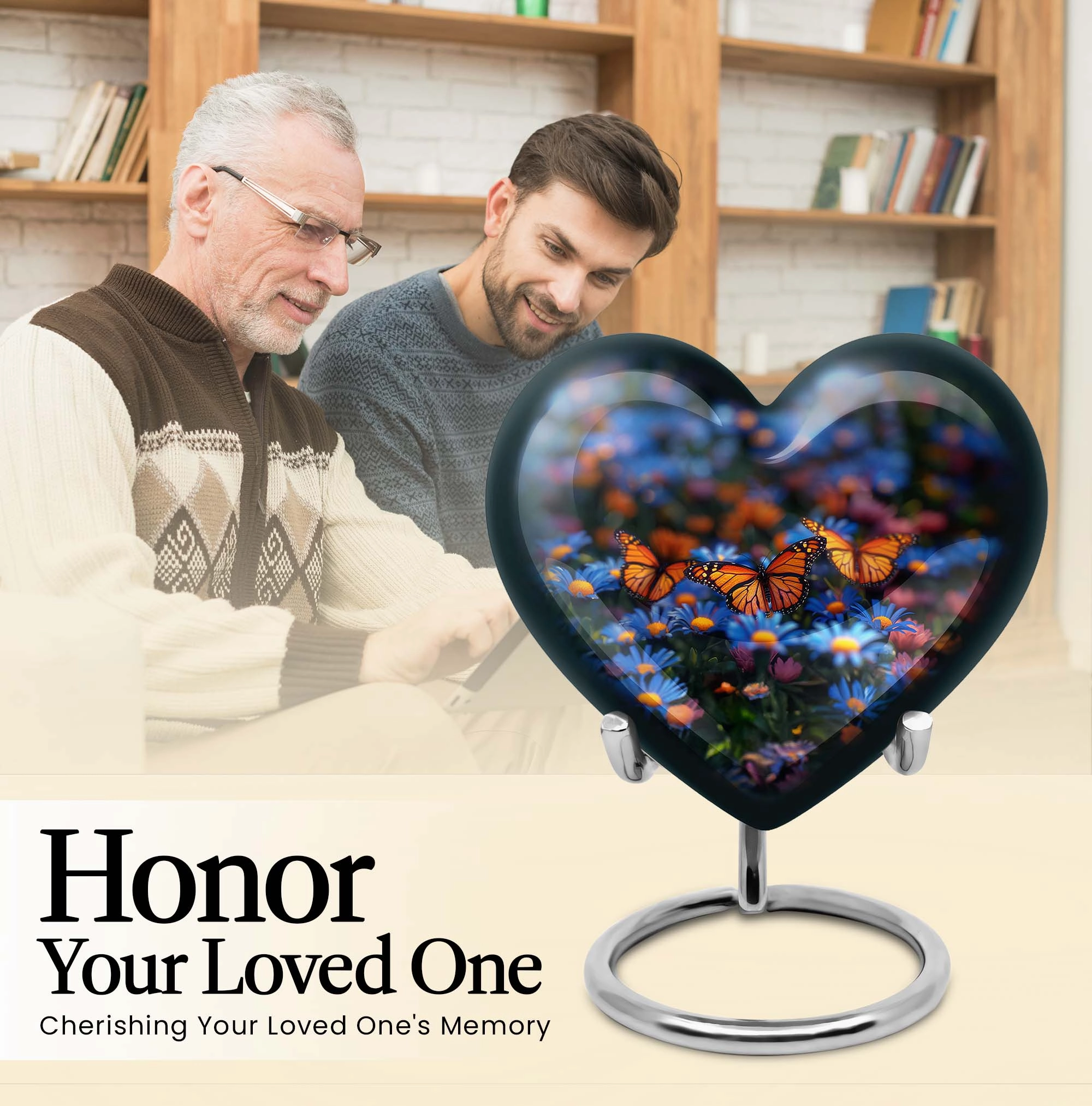 Gentle Wings- Eternity's Embrace Butterfly Memorial Urn