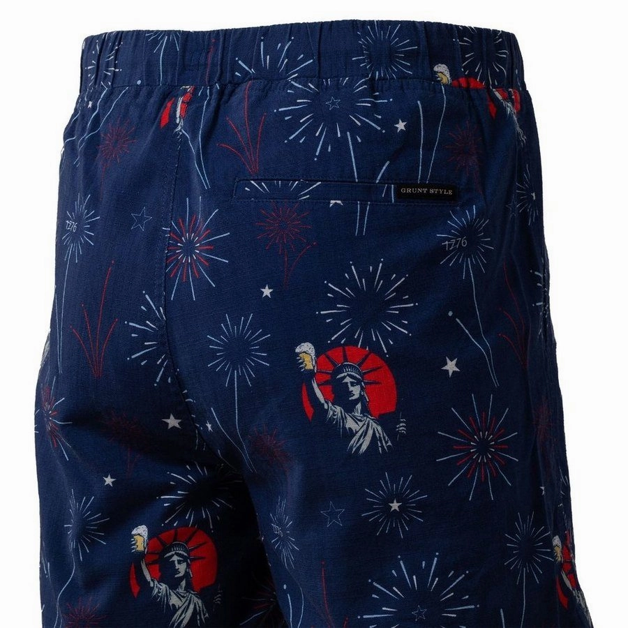 Getaway Casual Shorts - Toast Of Freedom - Navy