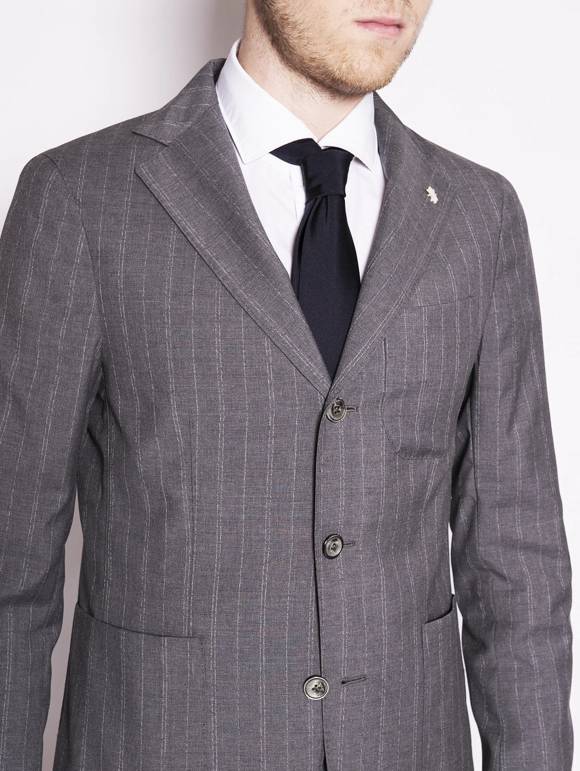 Gray pinstripe cloud suit