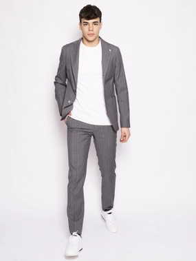 Gray pinstripe cloud suit