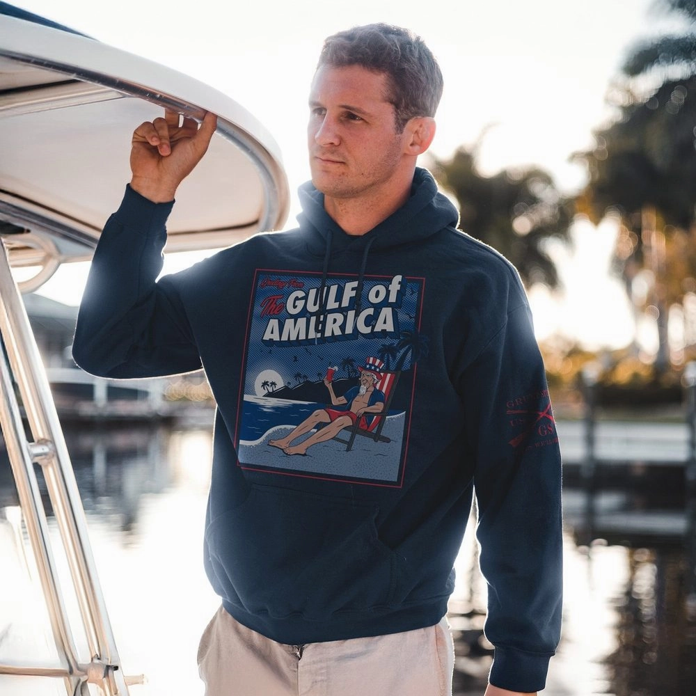 Greetings From The Gulf Of America Hoodie - Navy