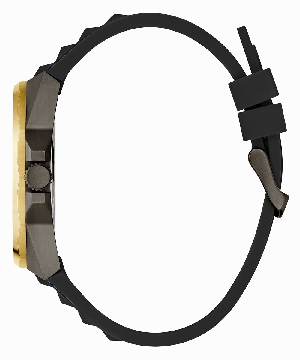 GUESS Mens Black 2-Tone Multi-function Watch