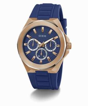 GUESS Mens Blue 2-Tone Multi-function Watch