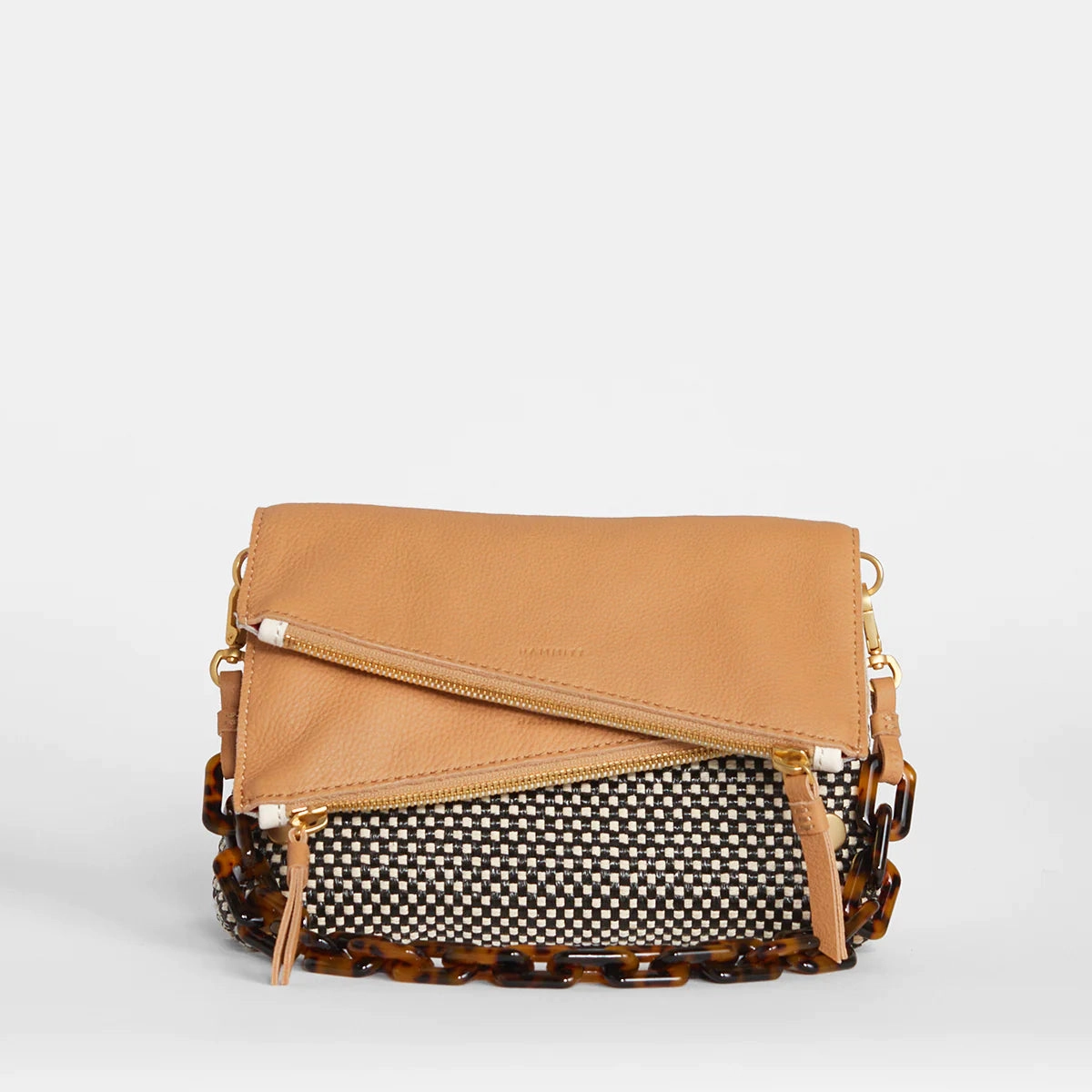 Hammitt Dillon Leather Handbag California Weekend/Brushed Gold - Limited Edition
